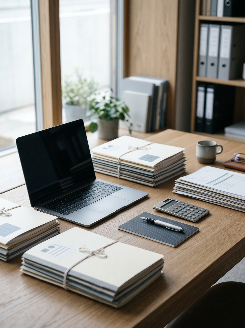An accountant's desk during a busy filing period