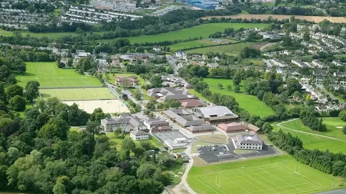 Aerial view of the Kilkenny College campus, grounds and playing fields